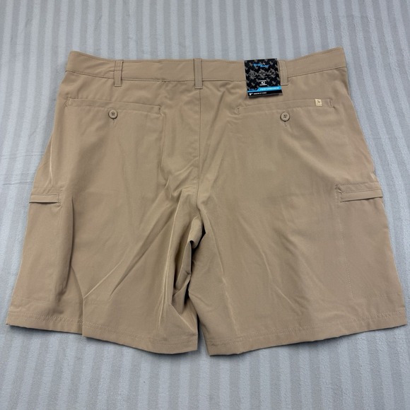 Birdie Bound Men's Size 42 Four Way Flex Waist Tan Golf Shorts - Picture 3 of 4